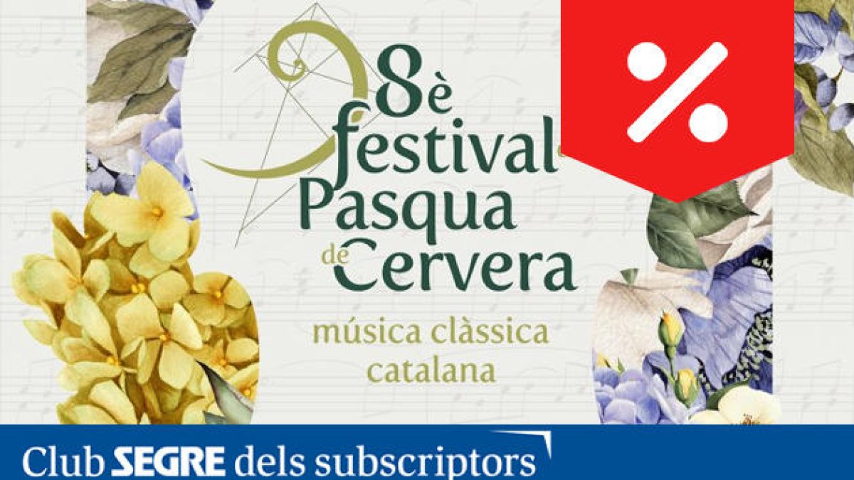 El cartell de la 8a edició del Festival de Pasqua de Cervera.