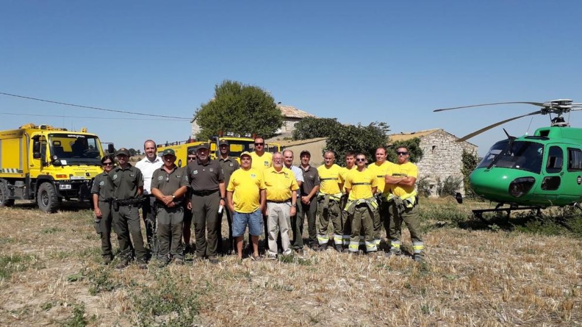 Un equip de prevenció de la campanya de la sega.