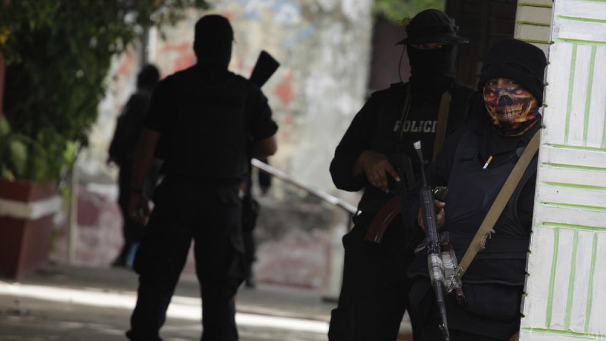 Imatge de forces policials de Nicaragua a Managua.