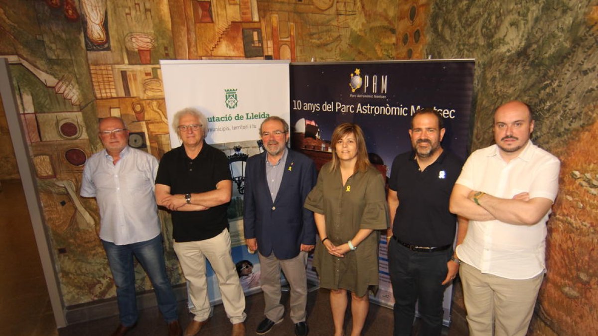 Un moment de la presentació dels actes del desè aniversari del PAM, ahir a la Diputació.