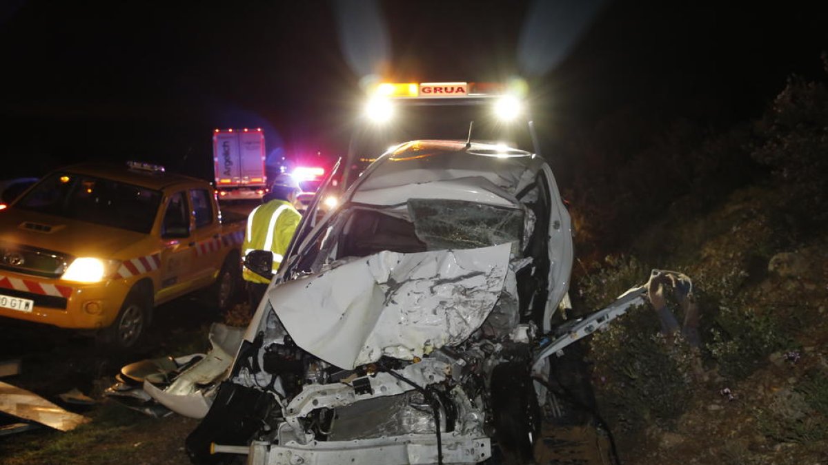 El accidente mortal la noche del lunes en la N-240 a su paso por Les Borges Blanques.