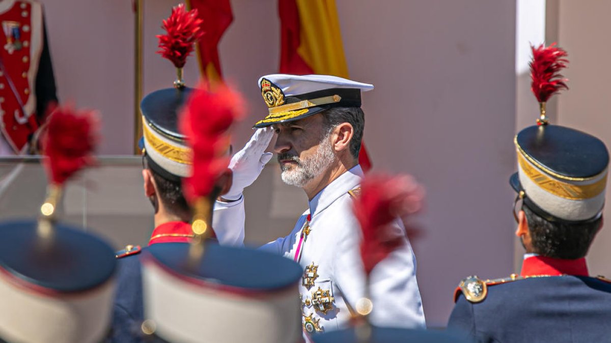 El rei Felip VI va presidir la desfilada del Dia les Forces Armades.