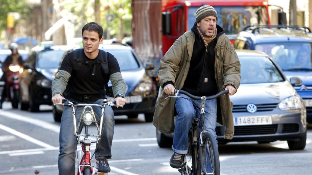 Un carril bici de Barcelona