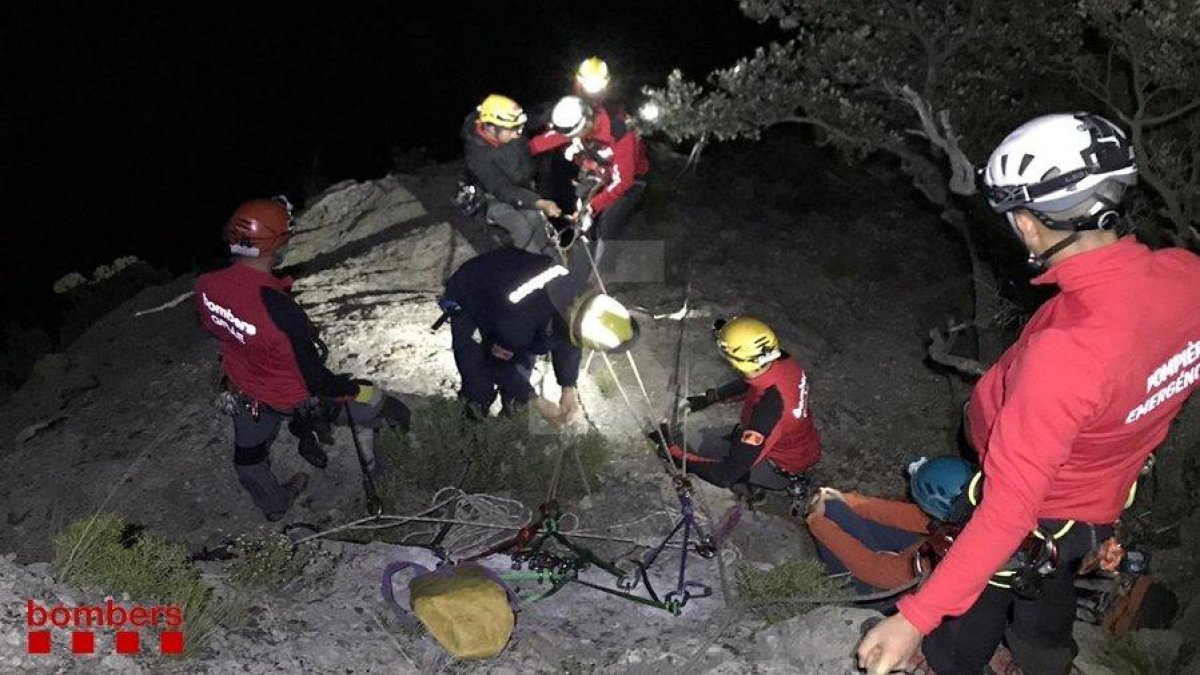 El rescat de l'escaladora ferida a Baix Pallars.