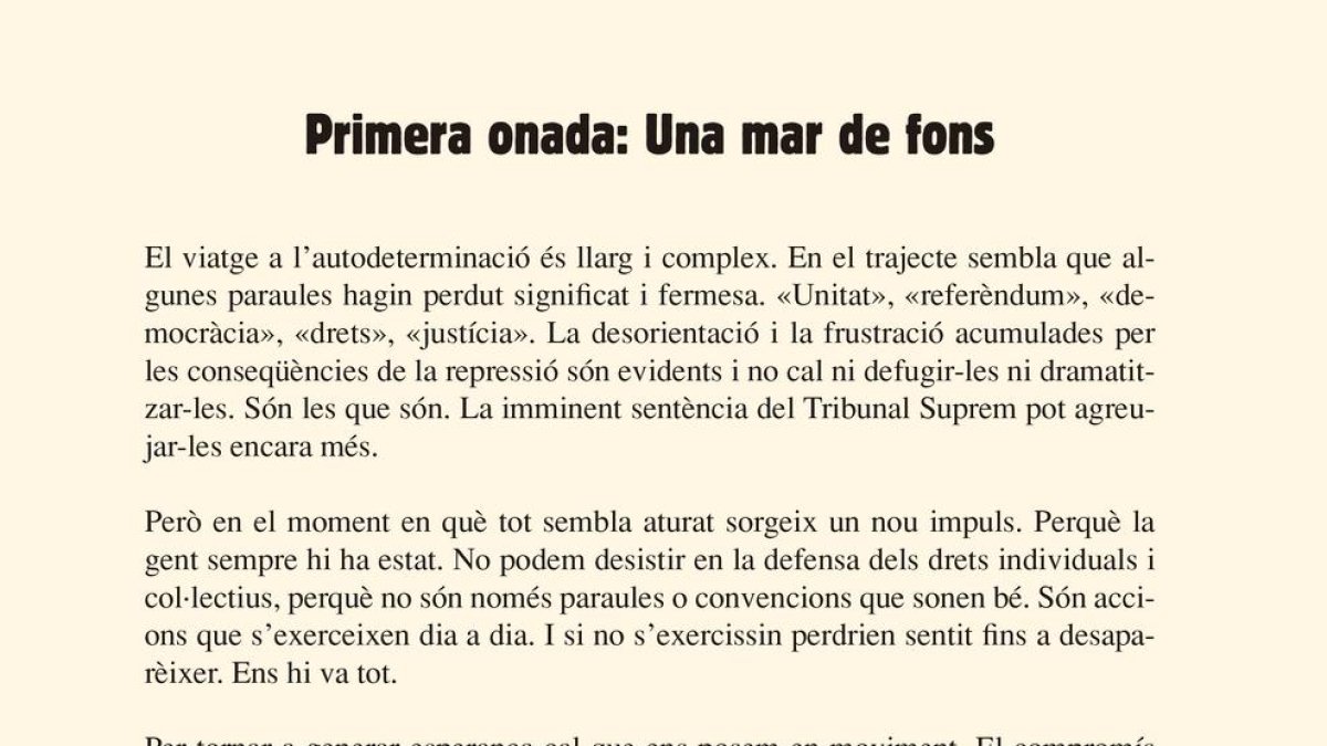 Nace Tsunami Democrático para dar una respuesta 'desobediente y no violenta' a la sentencia del 1-O