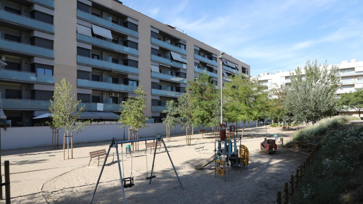 Imatge de la plaça Turó de Gardeny, que s’inaugurarà divendres per segona vegada.