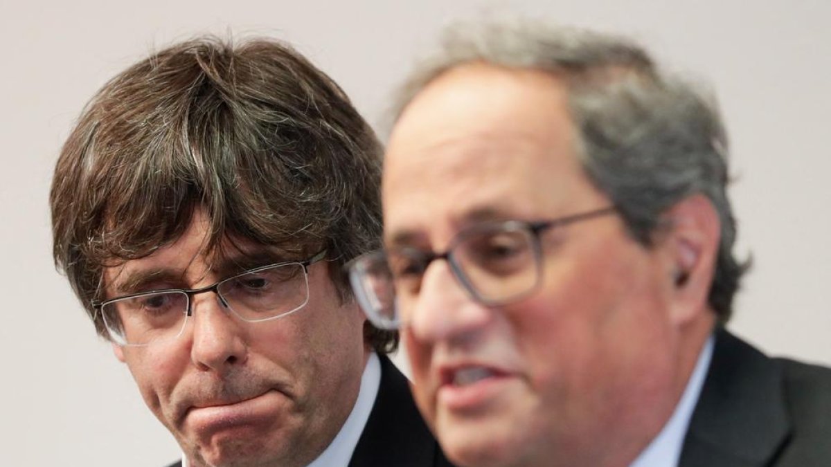 Torra i Puigdemont aquest dimecres a Brussel·les.