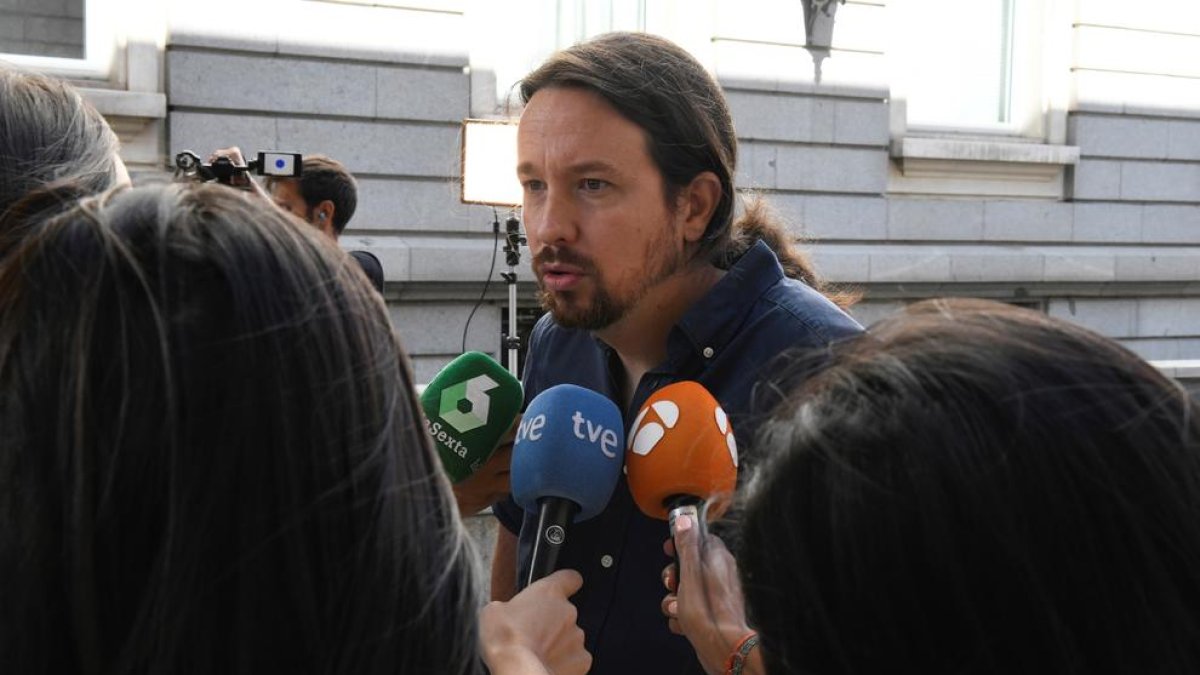 El secretario general de Unidas Podemos, Pablo Iglesias.