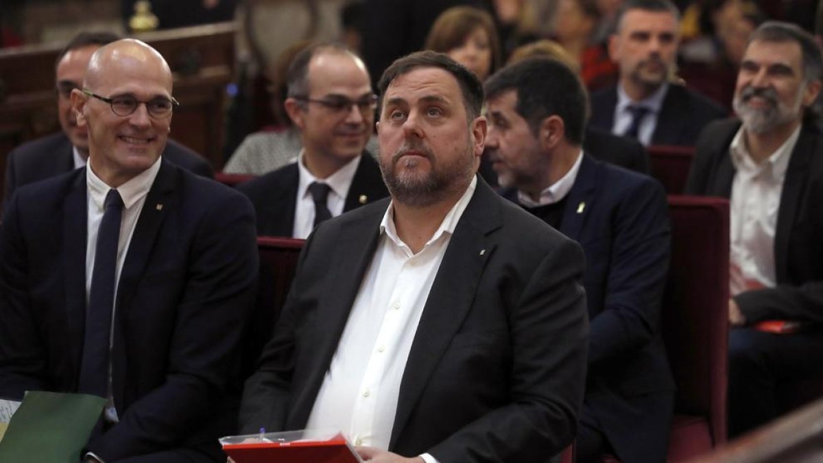 Oriol Junqueras, al Tribunal Suprem durant el judici del 'procés'.