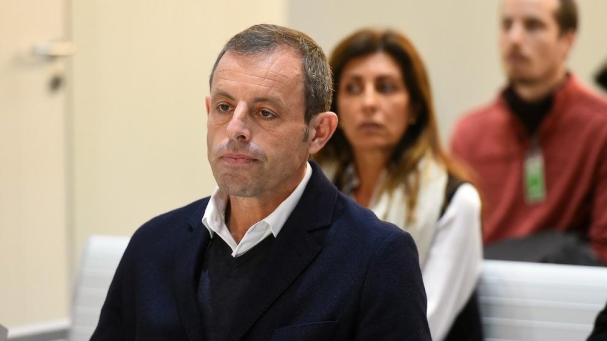 Rosell, ayer en la primera jornada del juicio que se celebra contra él en la Audiencia Nacional.