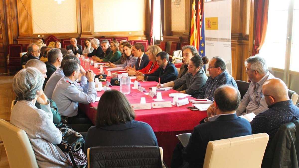Una imagen de la reunión de la comisión agraria de preparación de la campaña de la fruta.