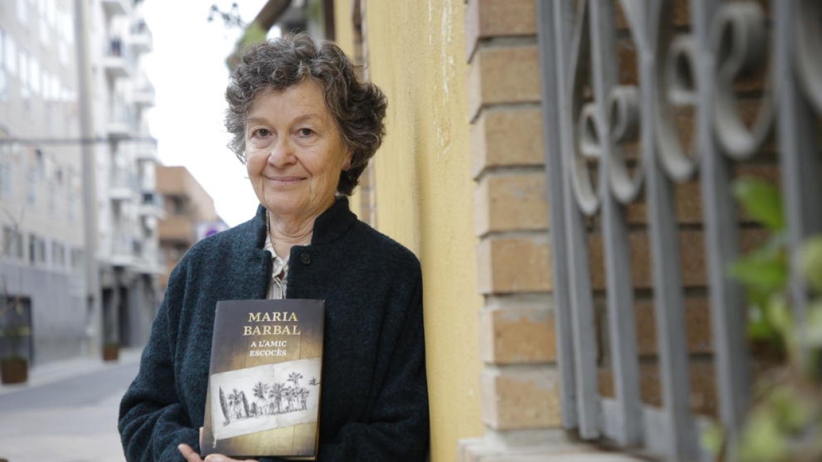 L’escriptora Maria Barbal, ahir a Lleida amb la nova novel·la.