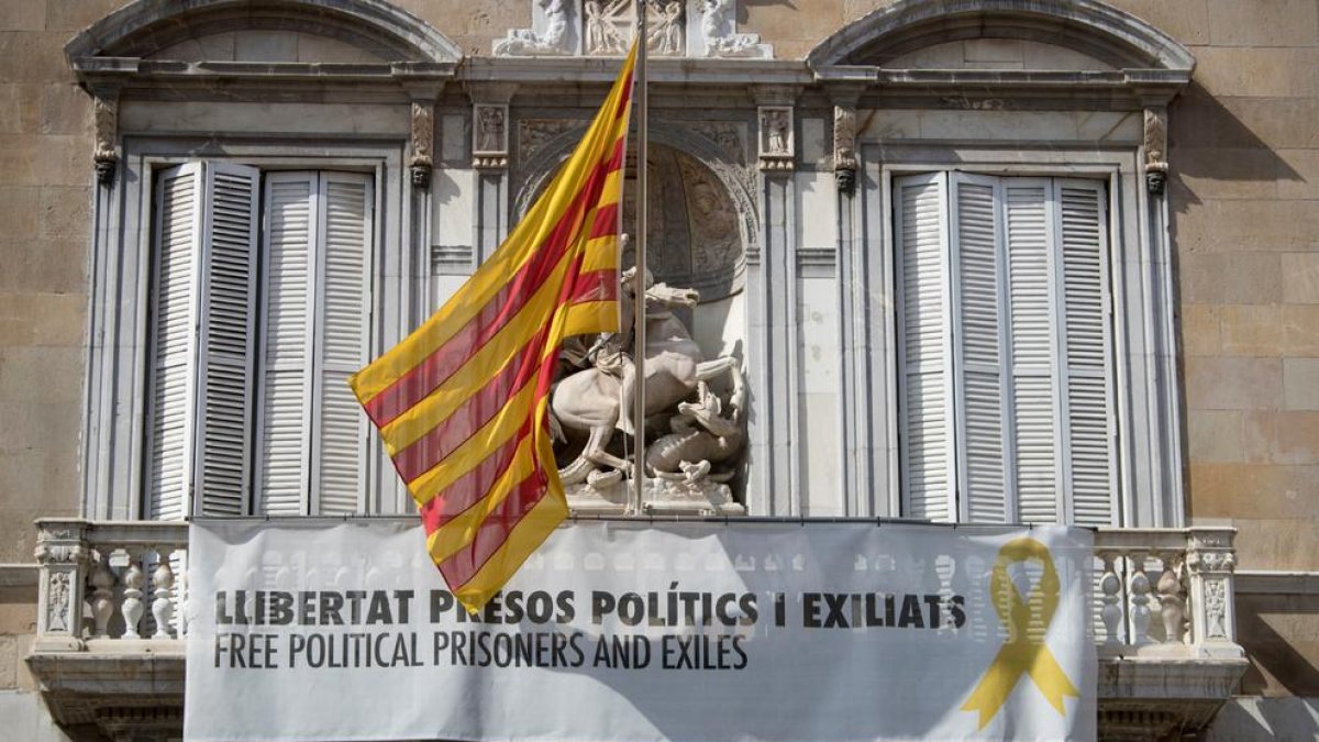 La fachada del Palau de la Generalitat.