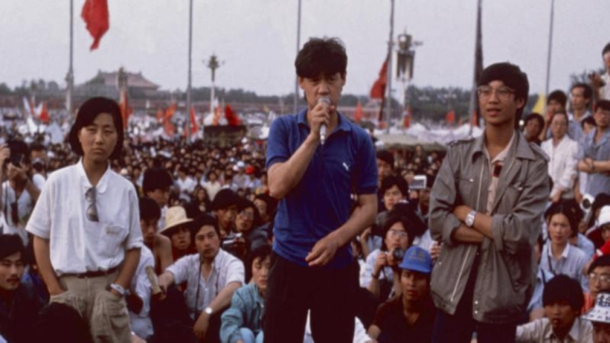 Portaveus dels estudiants a les protestes del 1989.