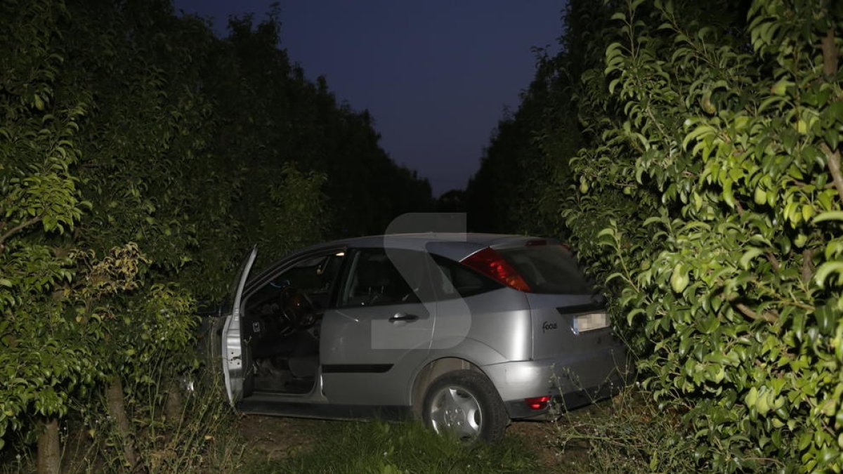 Salida de vía de un coche en la carretera de Corbins.