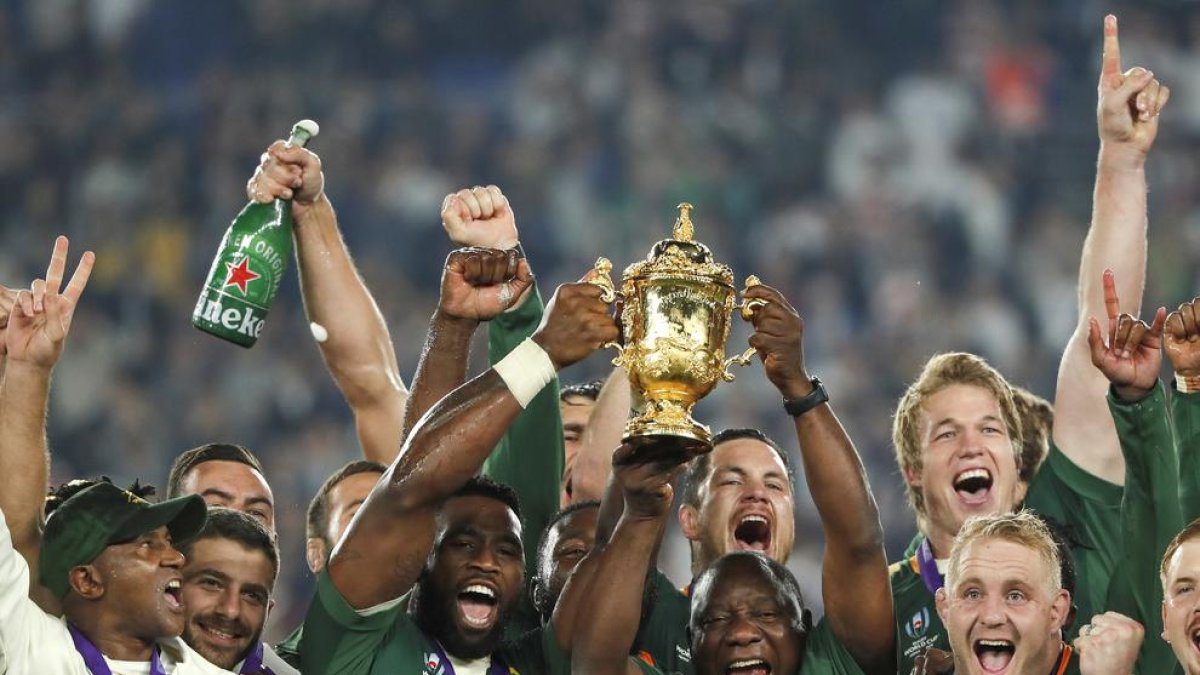 Els Springboks celebren el tercer títol Mundial.