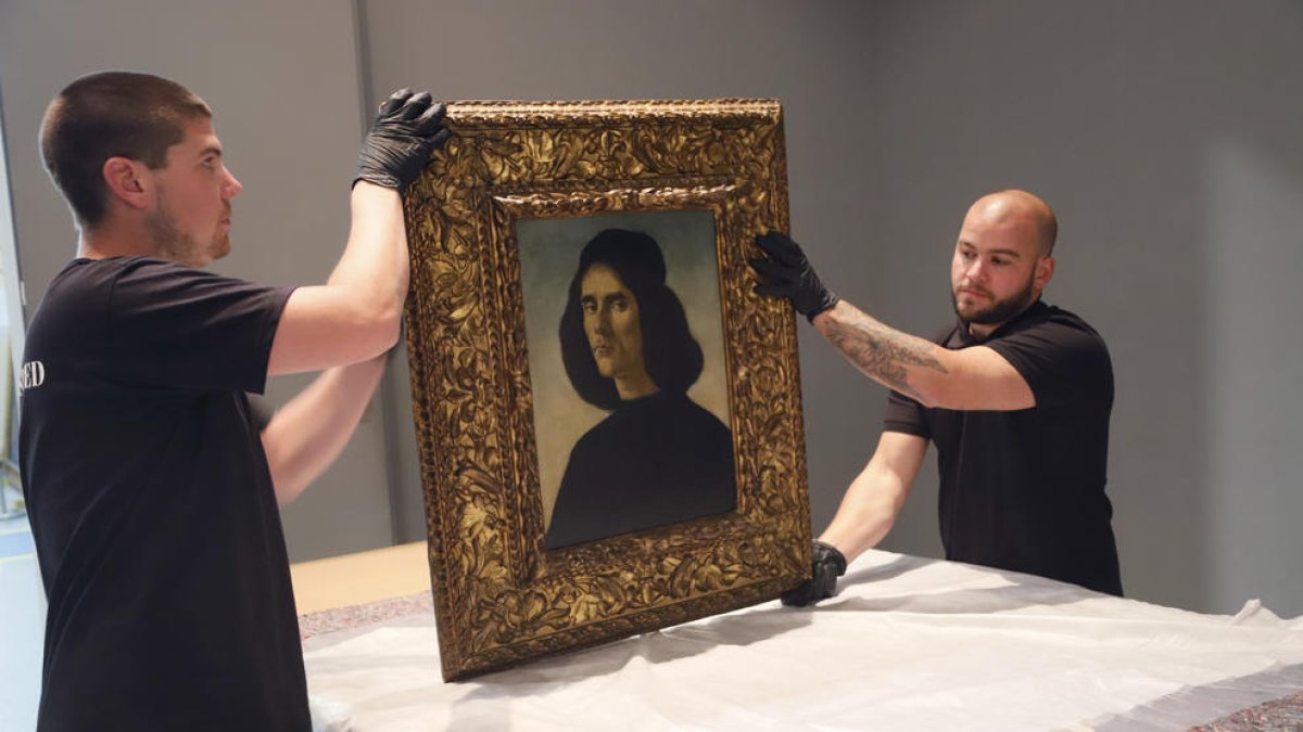 El ‘Retrat de Michele Marullo Tarcaniotes’ és l’última pintura de l’artista italià en mans privades.