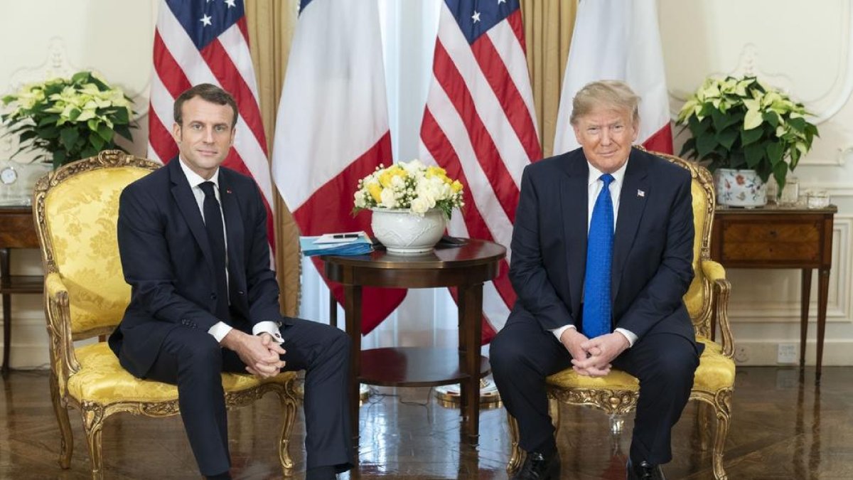 Macron y Trump mantuvieron ayer una tensa reunión.