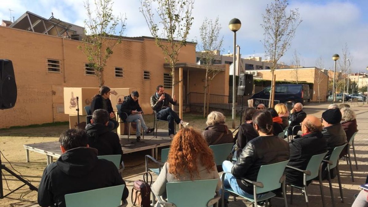 El acto que ayer organizó En Comú Podem en Lleida.