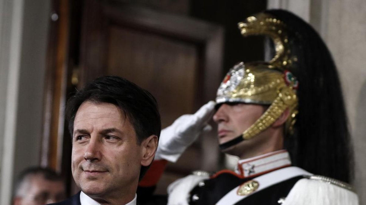 El candidato a primer ministro de Italia, Giuseppe Conte, ayer.