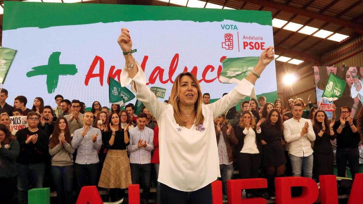 La candidata socialista a la reelecció, Susana Díaz.