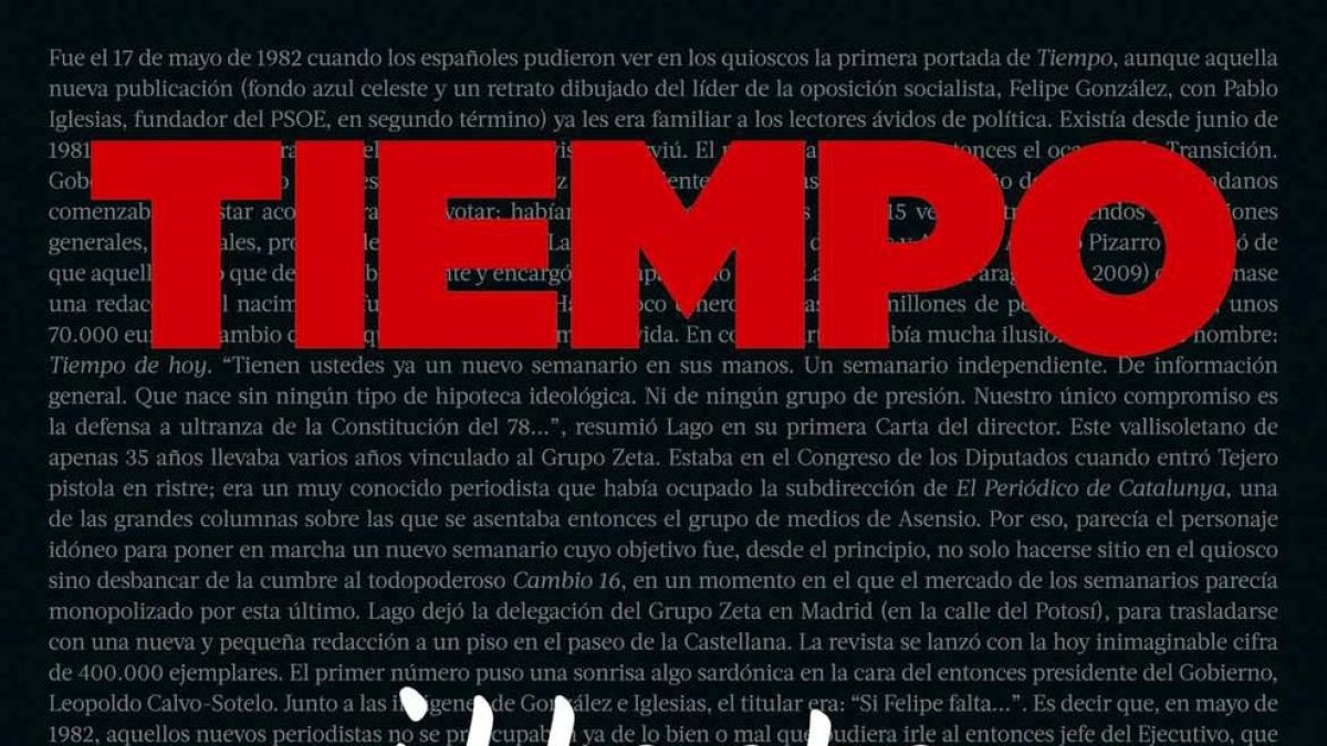 La revista Tiempo s'acomiada, després de 36 anys, amb un 