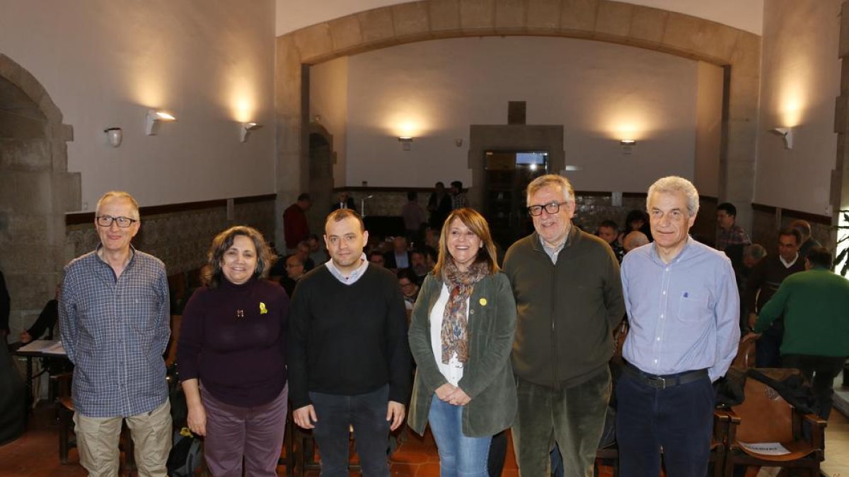 Participants ahir a l’IEI en l’acte inaugural del primer congrés sobre pedra seca a Lleida.