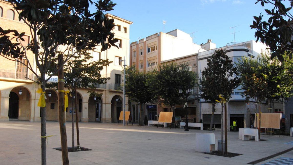 La plaça de l’Ajuntament de Mollerussa on s’ubicarà la Store.