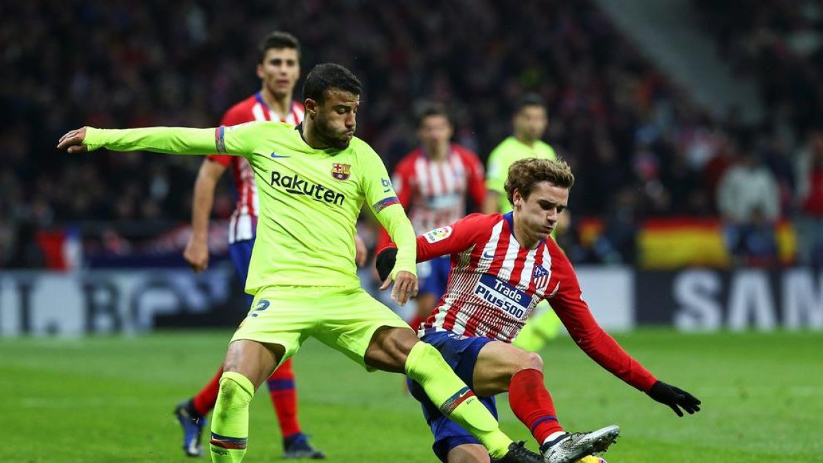 Rafinha, en una acció del partit de dissabte contra l’Atlètic.