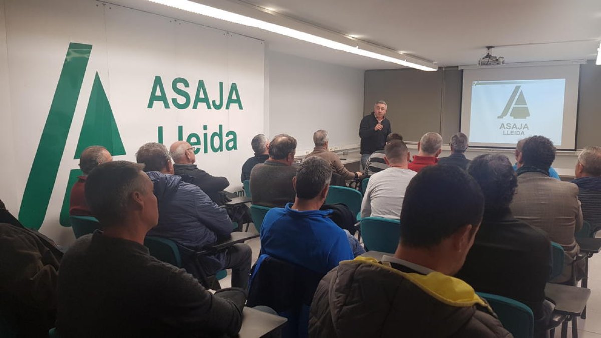 Imatge de la jornada celebrada ahir a Lleida per Asaja.