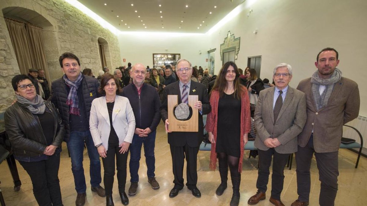 El acto de entrega de la séptima edición del premio Sikarra, ayer, en Santa Coloma.