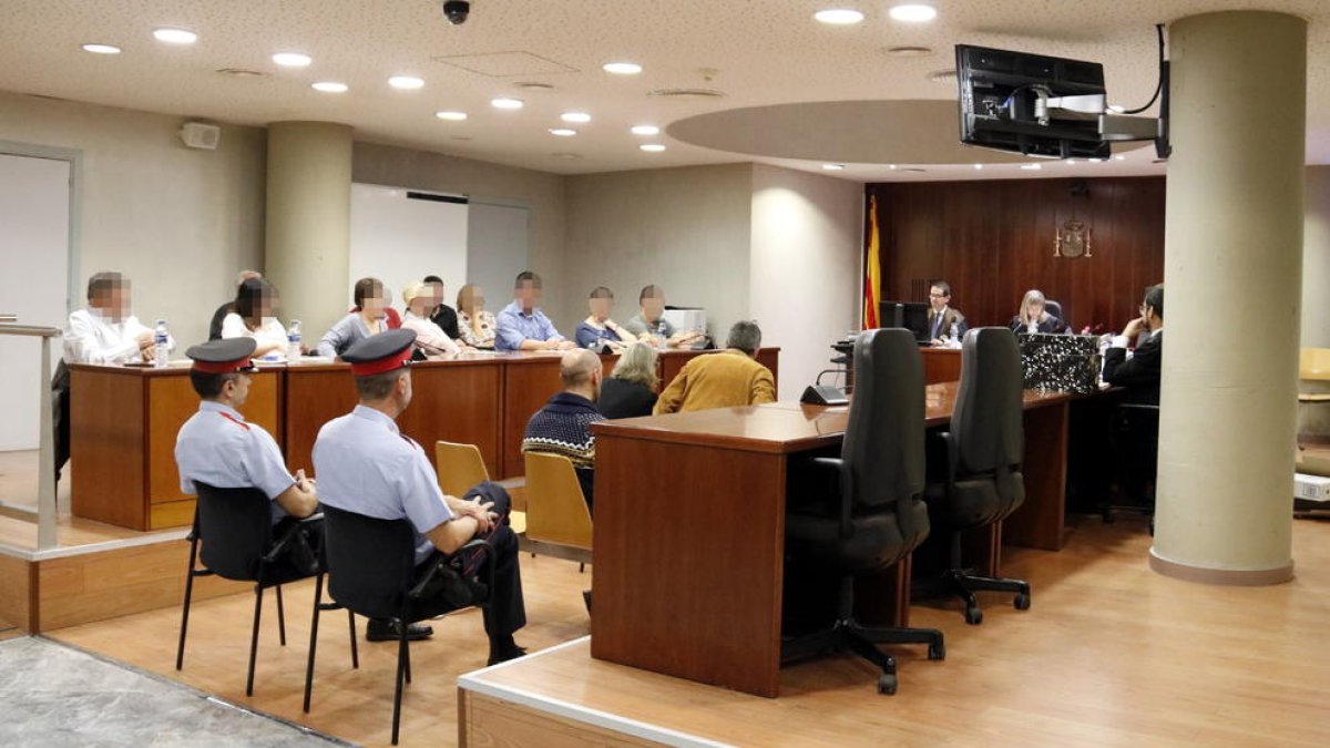 La sala de l'Audiència de Lleida aquest divendres durant la declaració dels forenses.