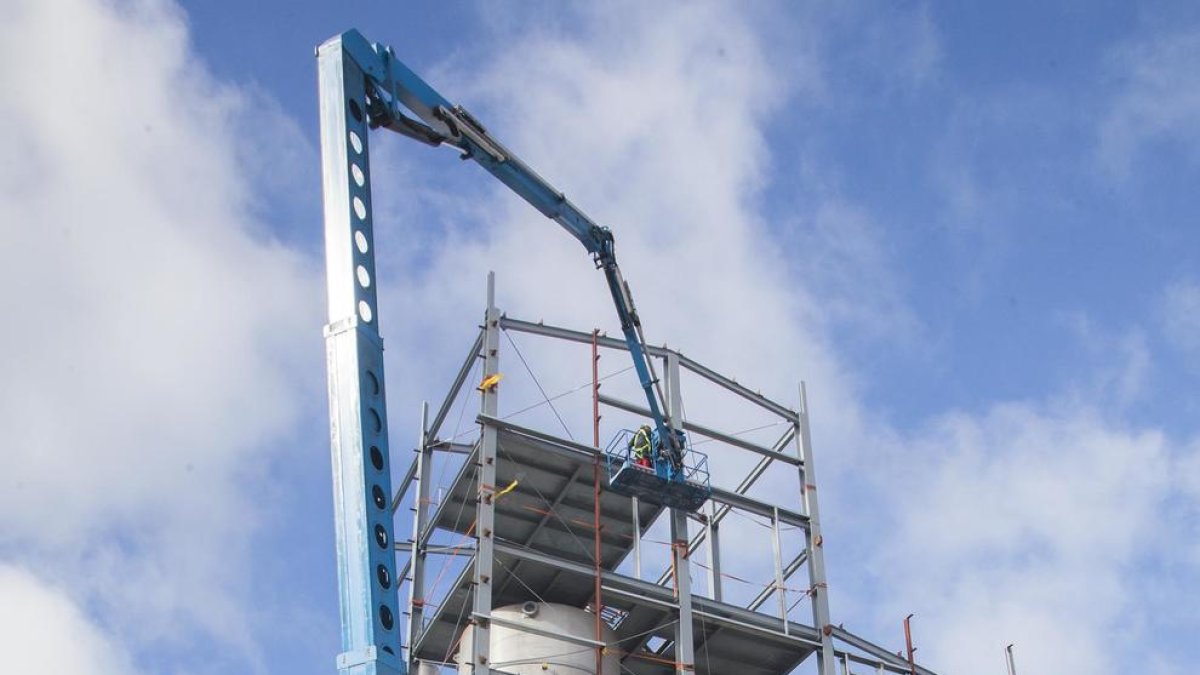 Imagen de las obras que se están llevado a cabo en Tàrrega.