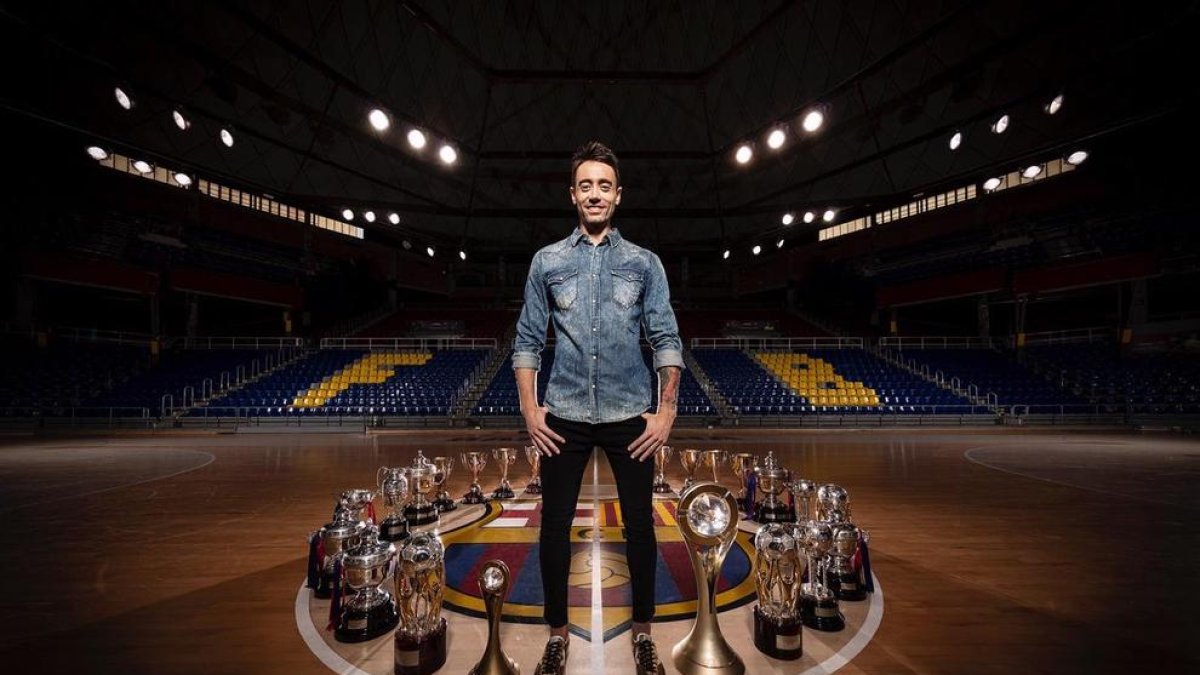 Sedano, con los 22 títulos que ha conquistado en el Barça.