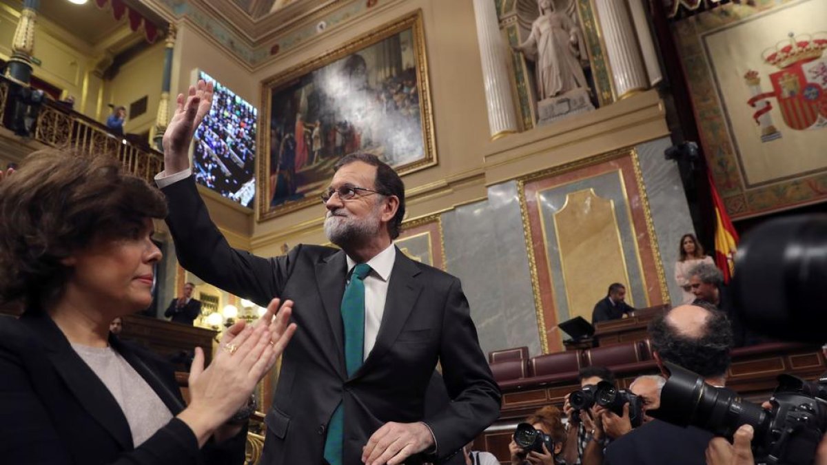 Rajoy, este jueves en el Congreso de los Diputados.