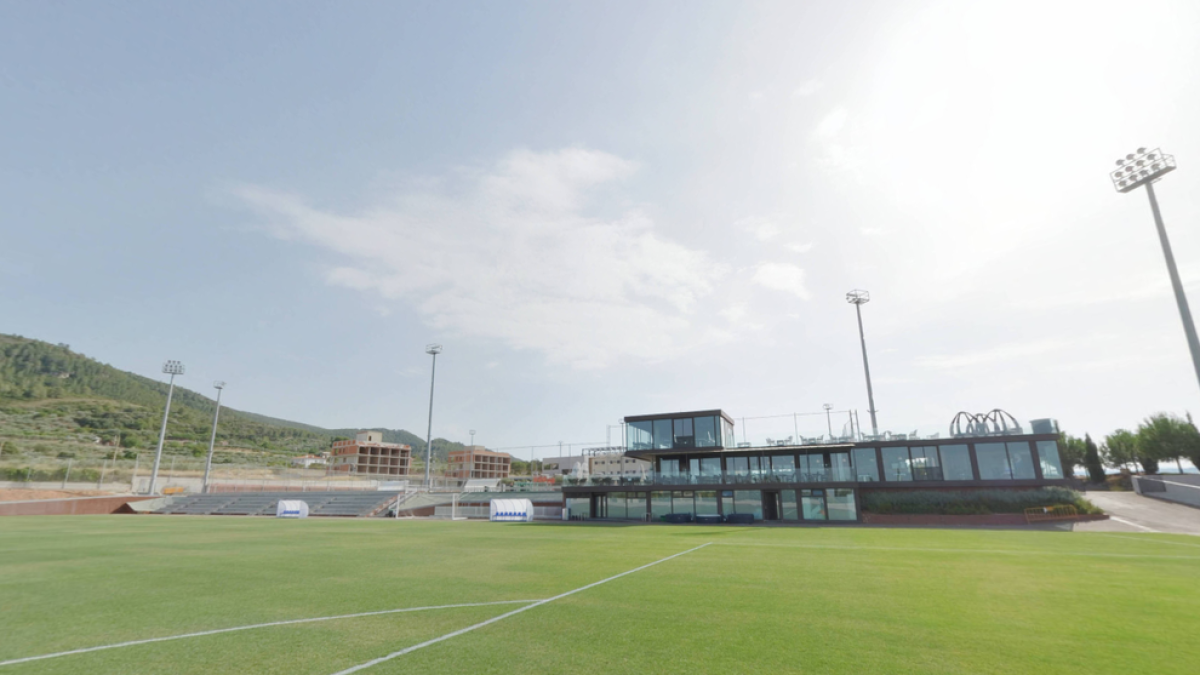 Instalaciones en las que el Lleida se entrenará mañana para preparar el partido de Ontinyent.