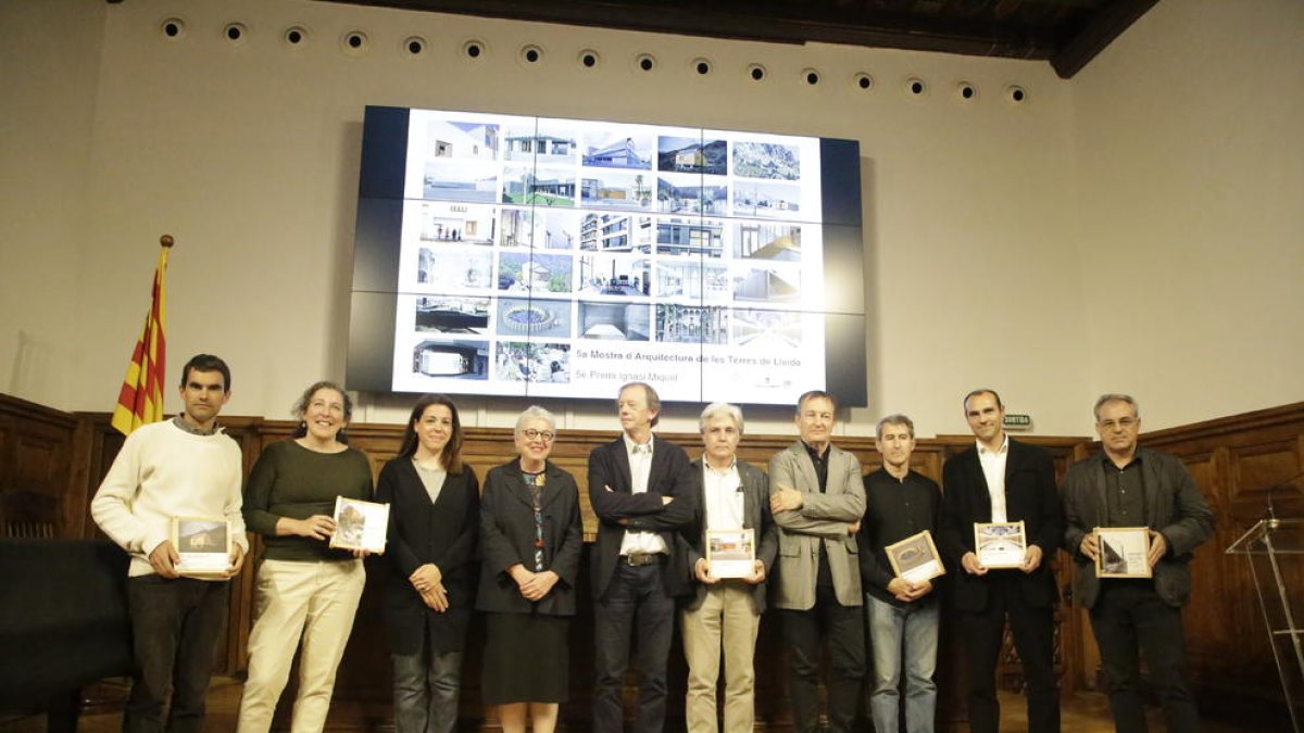 Entrega dels premis d’arquitectura de Lleida, ahir a l’IEI.