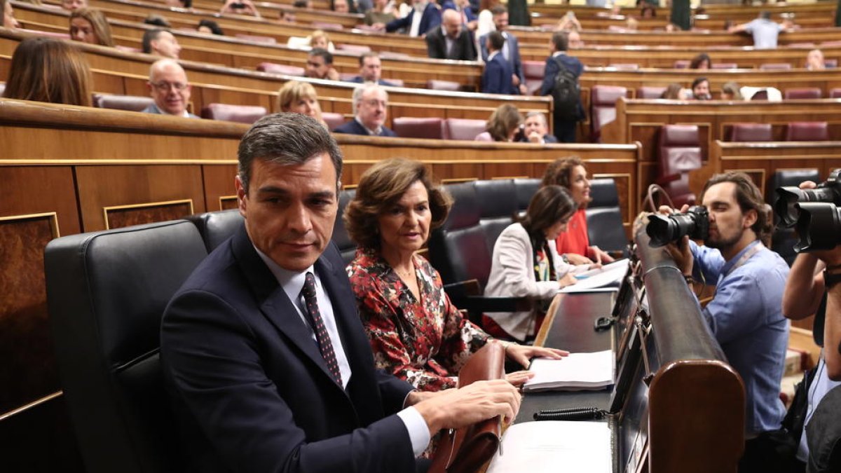 Imatge d’arxiu de Pedro Sánchez al Congrés dels Diputats.