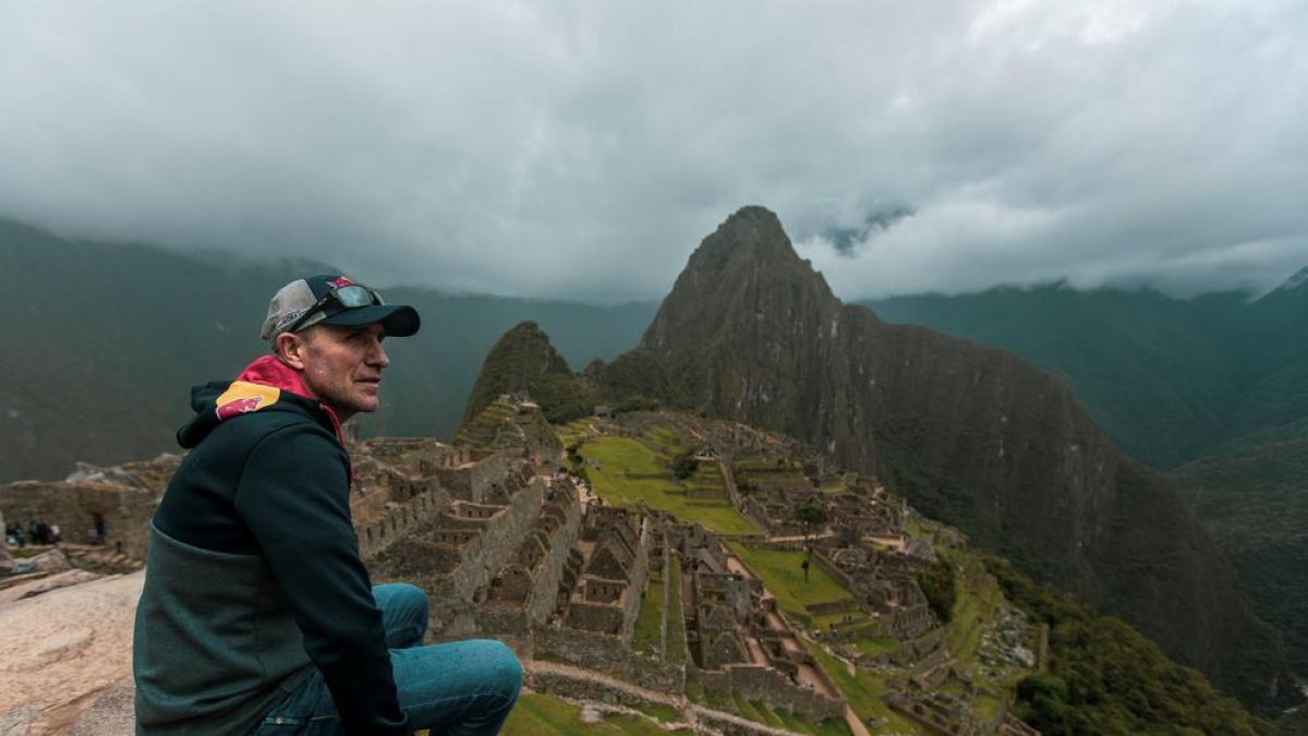 Stéphane Peterhansel va visitar la ciutat inca de Machu-Picchu.