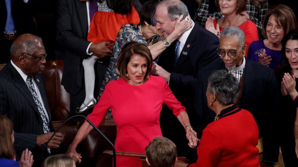 Imagen de la nueva presidenta de la Cámara Baja de EEUU, la líder demócrata Nancy Pelosi.