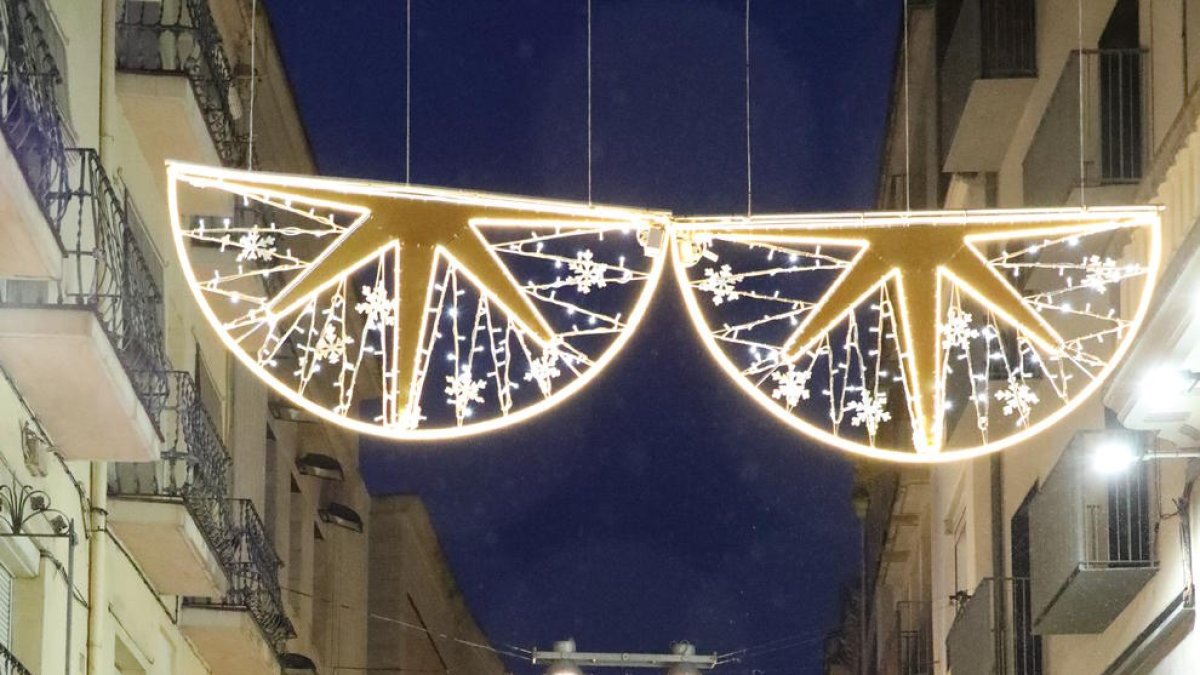 Luces de Navidad en Lleida.
