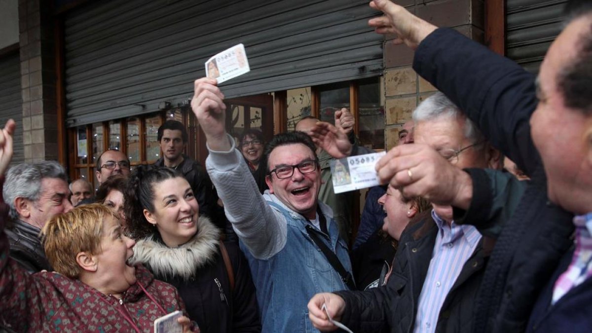 Imagen de archivo de la celebración en Bizkaia del sorteo del año pasado, que pasó de largo por las comarcas de Ponent. 