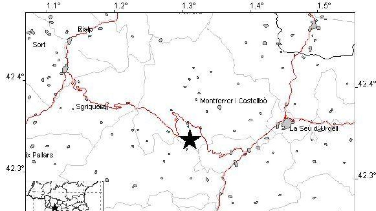 Un terratrèmol de 4,3 sacseja el Pirineu de Lleida