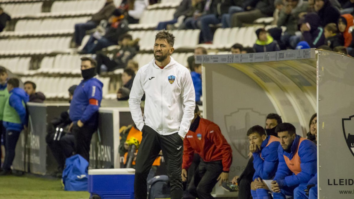 Molo, el pasado sábado durante el partido ante el Barça B.