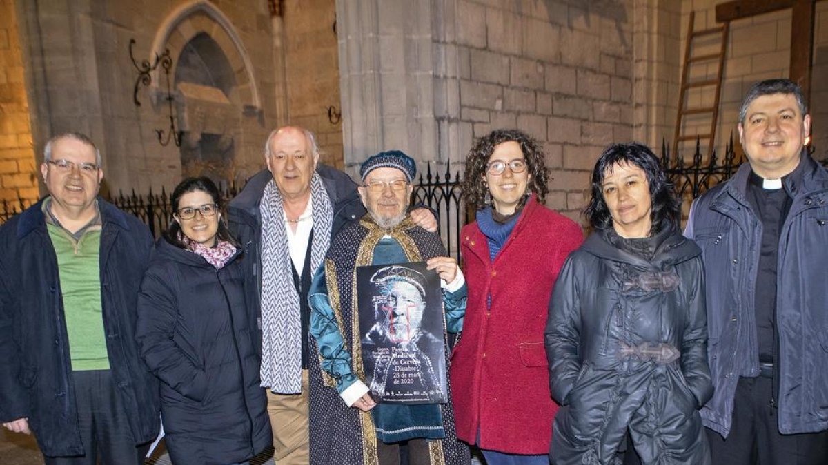 Presentación ayer en la iglesia de Santa Maria de Cervera de la quinta edición de la Passió Medieval.