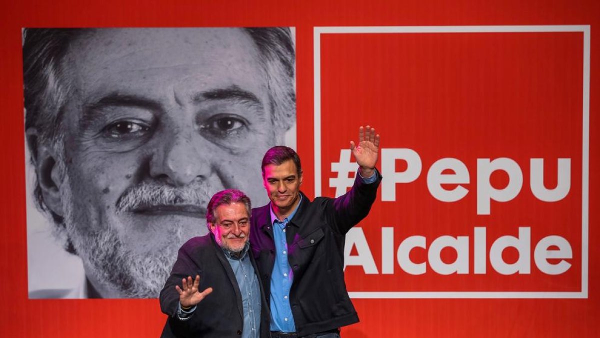 Sánchez i Hernández, ahir a la presentació de les primàries.