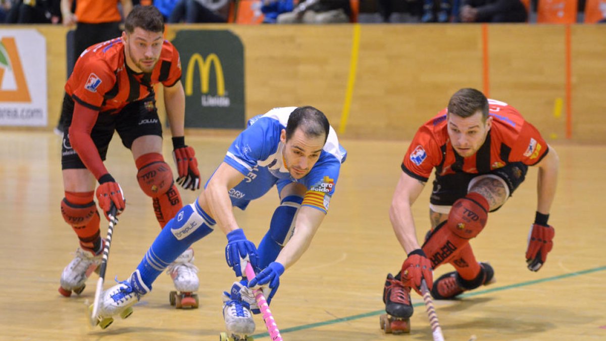 El Lleida Llista, durante un partido de la pasada temporada en el Onze de Setembre.