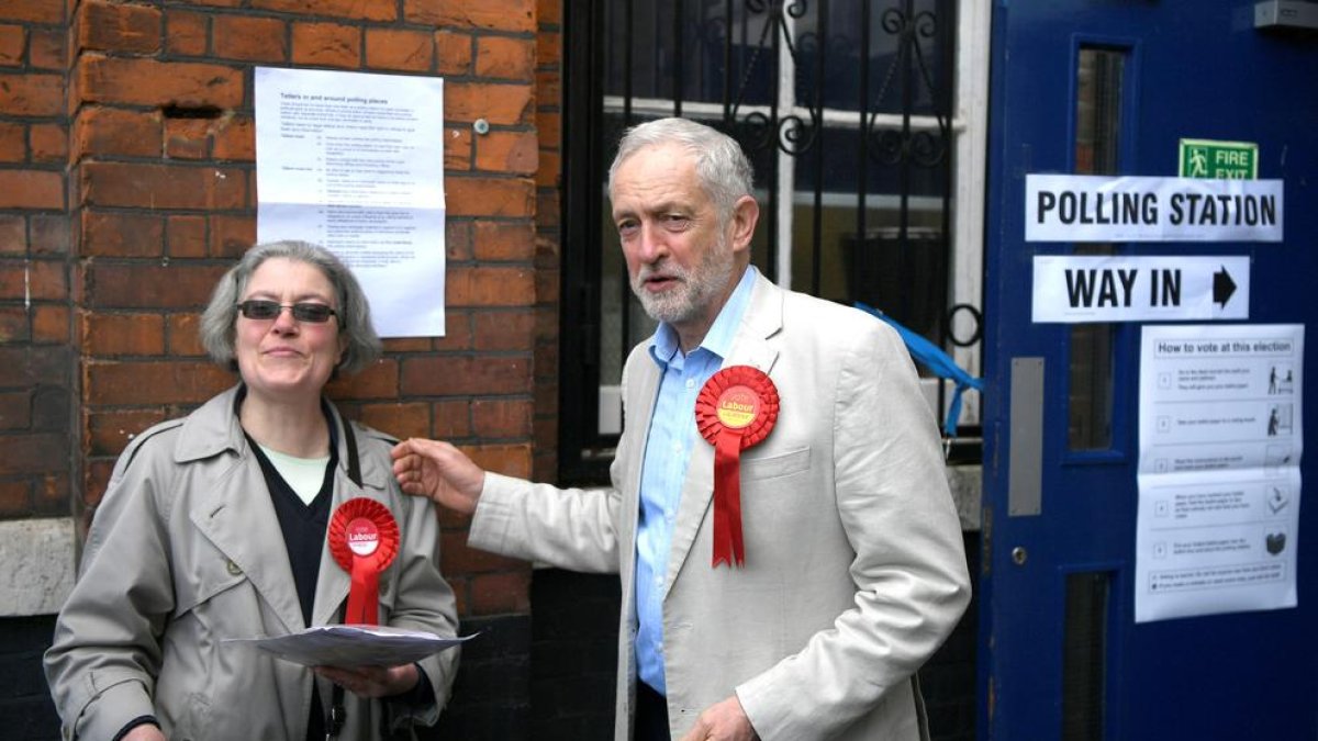 El líder dels laboristes, Jeremy Corbyn, durant els comicis.