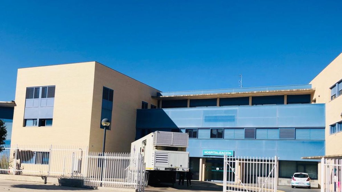 Imagen del exterior del centro de Salud de Fraga. 