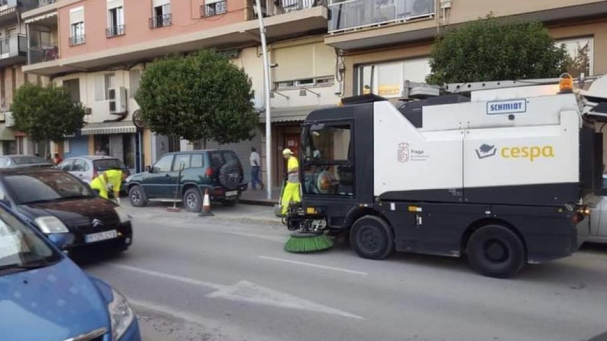 Una de las máquinas que hacen el servicio de limpieza.